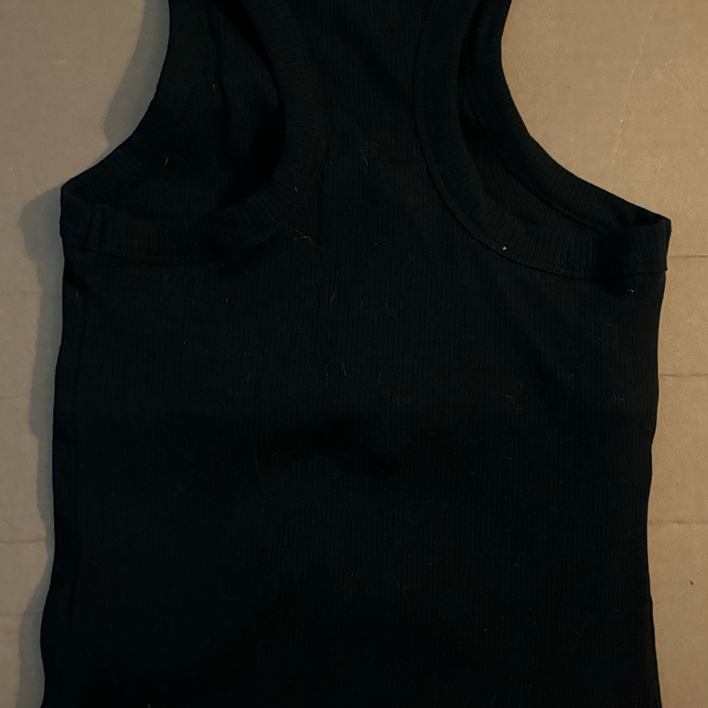 Black Ribbed Tank Top